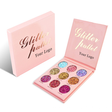 Glitter Eyeshadow Palette Professional 9 Colors Fine Pressed Eye Shadow Powder Makeup Pallet